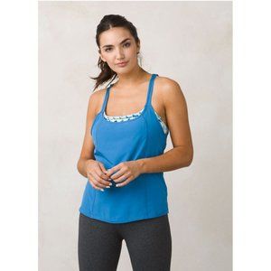prAna Women's Sway Geometric Tank - Blue - L